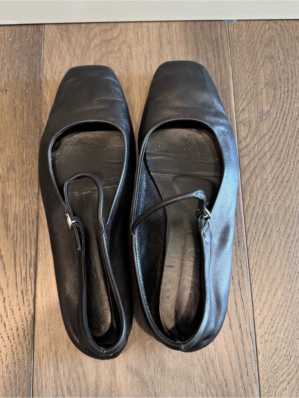 AEYDE Uma Mary Jane Flats Black Nappa Leather EU 37.5